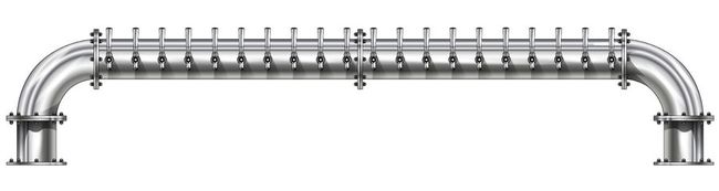 20 TAP POLISHED SS 6" Dia. GOLDEN GATE "U" TOWER CLD