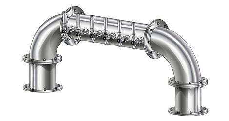 6 TAP POLISHED SS 6" dia. GOLDEN GATE "U" TOWER CLD