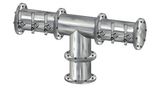 6 TAP BRUSHED SS 6" Dia. EAGLE "T" TOWER GLYCOL COOLED