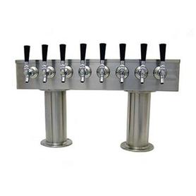8 TAP BRUSHED SS 2P[4"D]T-TOWER AIR COOLED