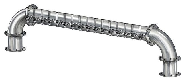 16 TAP BRUSHED SS 6" Dia. GOLDEN GATE "U" TOWER CLD