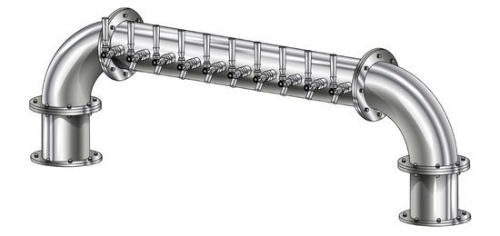 10 TAP POLISHED SS 6" Dia. GOLDEN GATE "U" TOWER CLD