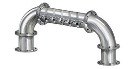 6 TAP BRUSHED SS 6" Dia. GOLDEN GATE "U" TOWER GLYCOL COOLED