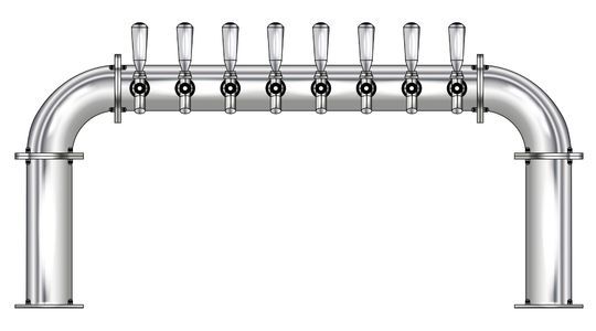 8 TAP 3" DIA. POLISHED SS BRIDGE TOWER AIR COOLED