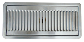 RECESSED 12" x 5" BRUSHED SS DRIP TRAY WITH DRAIN