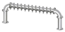 12 TAP 3" DIA. POLISHED SS BRIDGE TOWER GLYCOL CLD - NO TAP