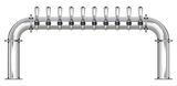 10 TAP 3" DIA. POLISHED SS BRIDGE TOWER GLYCOL COOLED
