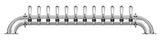 12 TAP POLISHED SS LOW BRIDGE TOWER GLYCOL COOLED