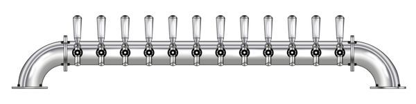 12 TAP POLISHED SS LOW BRIDGE TOWER GLYCOL COOLED
