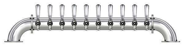 10 TAP POLISHED SS LOW BRIDGE TOWER AIR COOLED