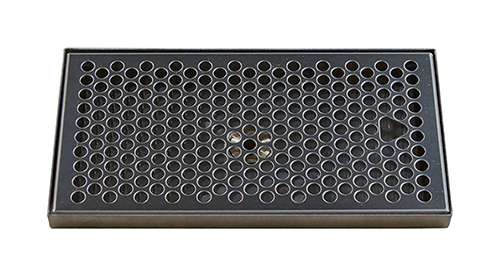 10-3/8" x 5-3/8" BRUSHED SS DRIP TRAY WITH DRAIN