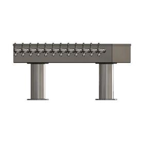 12 TAP BRUSHED SS 2P[4"D]T-TOWER GLYCOL COOLED