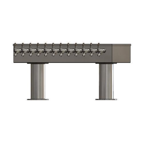 12 TAP BRUSHED SS 2P[4"D]T-TOWER GLYCOL COOLED
