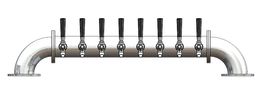 8 TAP POLISHED SS LOW BRIDGE TOWER AIR COOLED