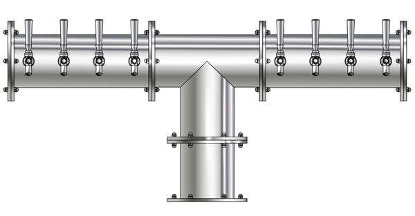 16T POLISHED SS 6" Dia.(8+8)DBL SERV. EAGLE "T" TOWER CLD