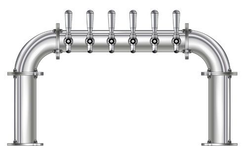 6 TAP 3" DIA. POLISHED SS BRIDGE TOWER AIR COOLED