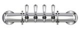 4 TAP POLISHED SS RAIL WM TOWER GLYCOL COOLED
