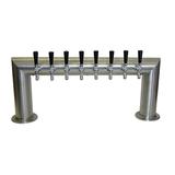 8 TAP BRUSHED SS PASS-THRU TWR LEFT SIDE EXIT GLYCOL COOLED