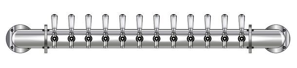 12 TAP POLISHED SS RAIL WALL MT TOWER AIR