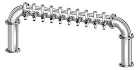 10 TAP 3" DIA. POLISHED SS BRIDGE TOWER GLYCOL COOLED