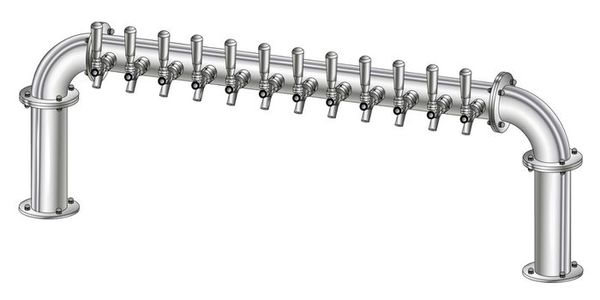 12 TAP 3" DIA. POLISHED SS BRIDGE TOWER GLYCOL COOLED