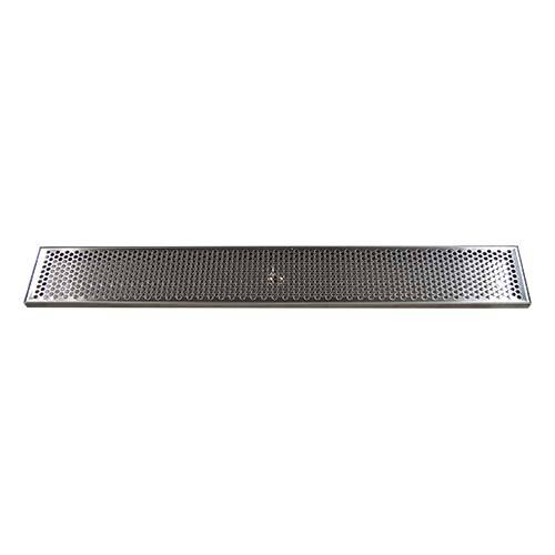 39" x 5-3/8" BRUSHED SS DRIP TRAY WITH DRAIN