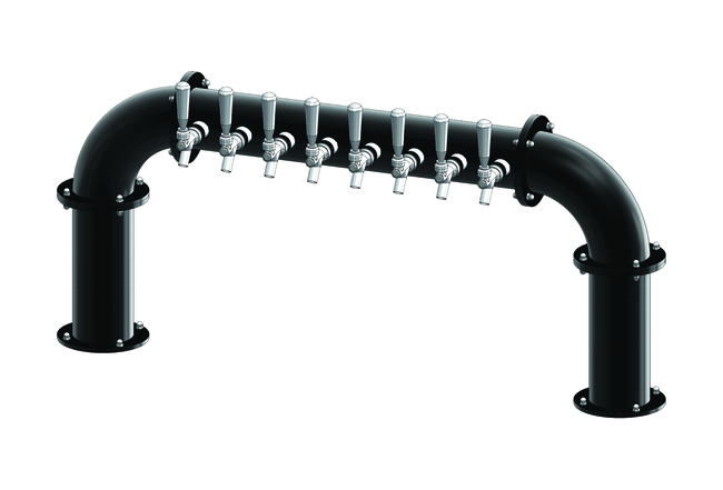 8 TAP(3"OC)MATTE BLACK LIONS GATE "U" CH-MX CLD