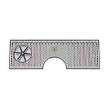24" x 8"- 6" DIA CUT-OUT BRUSHED SS SPRAY DRIP TRAY