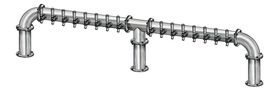 16 TAP(4"OC)BRUSHED SS LIONS GATE 3P CH-MX CLD