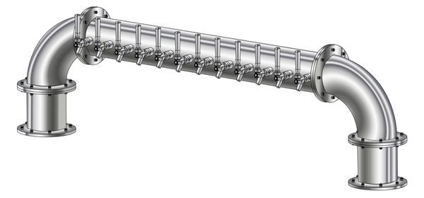 12 TAP POLISHED SS 6" Dia. GOLDEN GATE "U" TOWER CLD