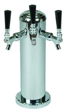 3 TAP BRUSHED SS 4" DIA. COLUMN TOWER AIR COOLED