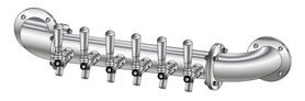 6 TAP POLISHED SS RAIL WALL MT TOWER CLD