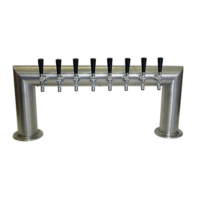 8 TAP BRUSHED SS PASS-THRU TOWER AIR COOLED
