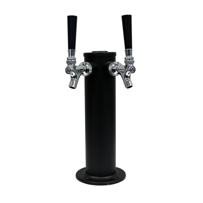 2 TAP MATTE BLACK 3" DIA. COLUMN TOWER AIR COOLED