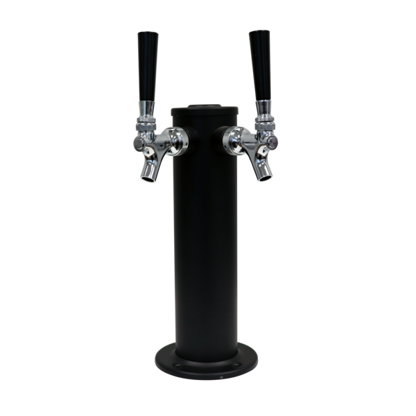 2 TAP MATTE BLACK 3" DIA. COLUMN TOWER AIR COOLED