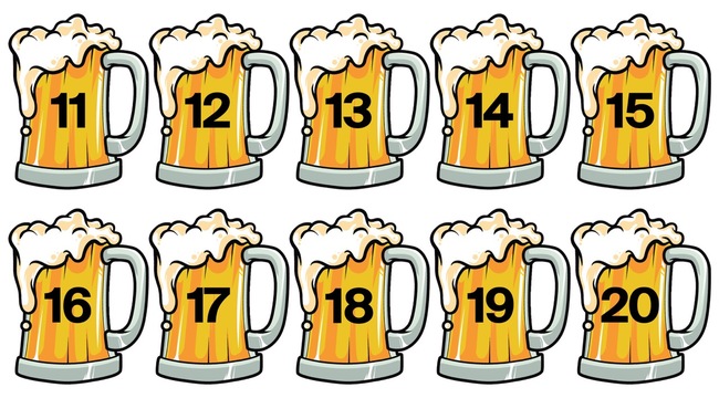 BEER MUG LAMINATED LINE # TAG (11-20)