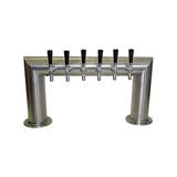 6 TAP BRUSHED SS PASS-THRU TOWER GLYCOL COOLED