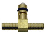 FLOJET BRASS 1/4" BARB "T" GAS FITTING FOR T5000