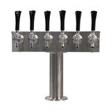 6 TAP BRUSHED SS[3"D]T-TOWER GLYCOL COOLED